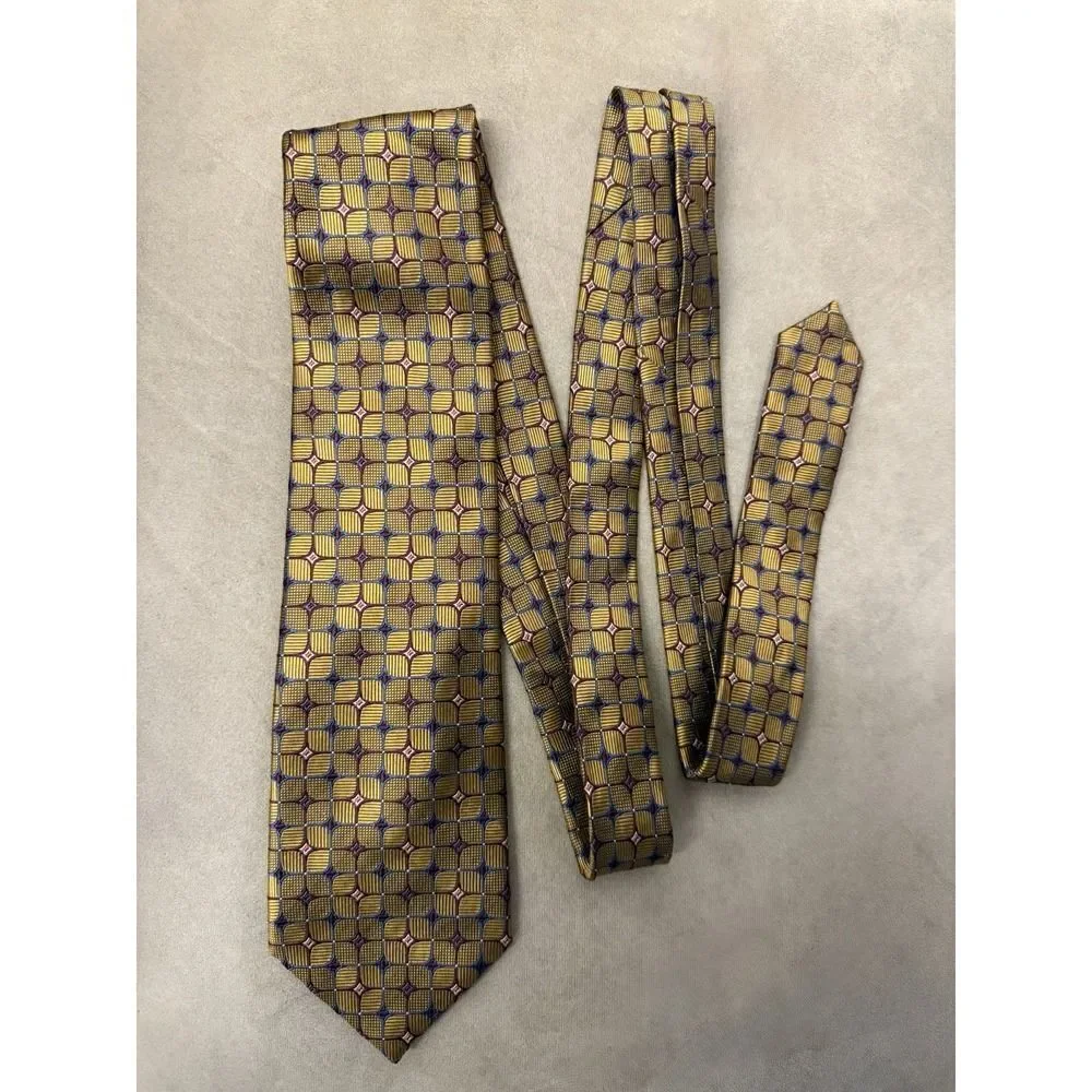 Jos A Bank Multicolored 100% Silk Tie